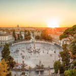 Piazza del Popolo at sunset